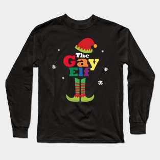 Matching Christmas Pajama The Gay Elf Family Long Sleeve T-Shirt